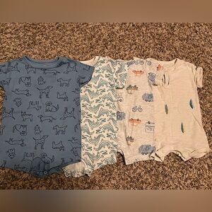 Bundle of four 3-6mon Rompers